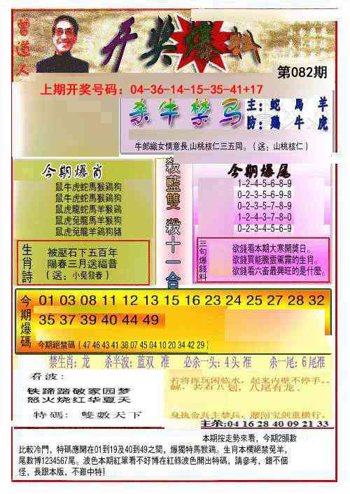 082期开奖爆料(新图推荐)[图]